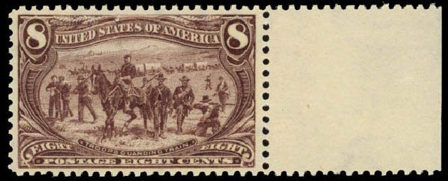 Cost of US Stamp Scott 289 - 8c 1898 Trans Mississippi Exposition. Daniel Kelleher Auctions, Sep 2014, Sale 655, Lot 361