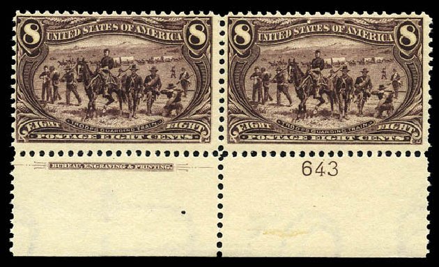 US Stamp Values Scott Cat. # 289 - 8c 1898 Trans Mississippi Exposition. Matthew Bennett International, Mar 2012, Sale 344, Lot 4474