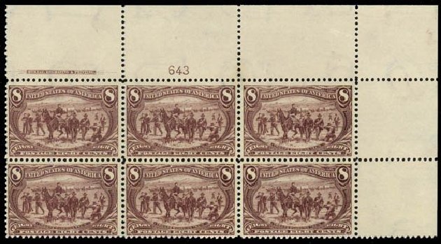 US Stamps Prices Scott Catalogue #289: 1898 8c Trans Mississippi Exposition. Daniel Kelleher Auctions, May 2014, Sale 653, Lot 2394