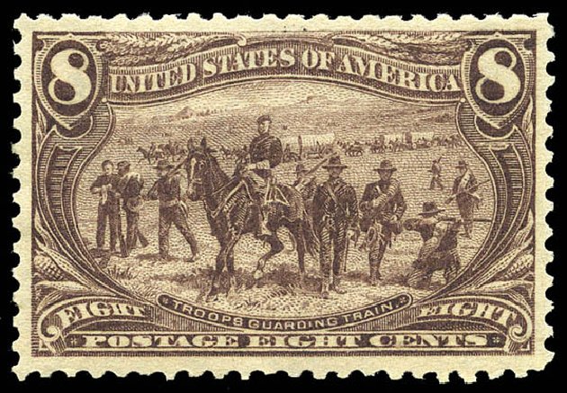 US Stamps Values Scott Catalog #289 - 1898 8c Trans Mississippi Exposition. Matthew Bennett International, May 2014, Sale 350, Lot 415