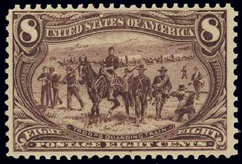 Price of US Stamps Scott # 289: 8c 1898 Trans Mississippi Exposition. Daniel Kelleher Auctions, Feb 2013, Sale 634, Lot 195