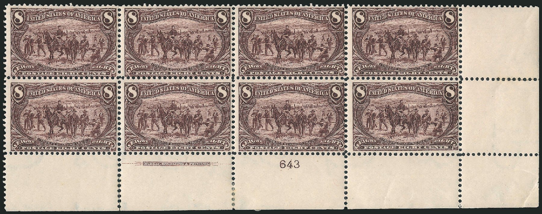 US Stamps Prices Scott Catalog 289: 8c 1898 Trans Mississippi Exposition. Robert Siegel Auction Galleries, Apr 2009, Sale 971, Lot 1232
