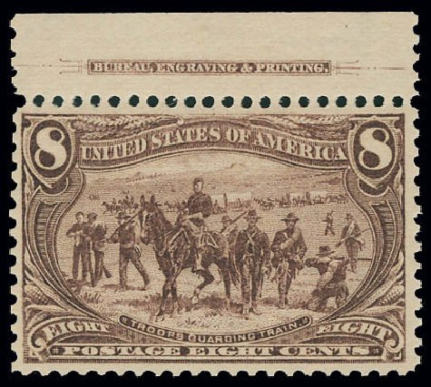 Cost of US Stamp Scott 289: 8c 1898 Trans Mississippi Exposition. Matthew Bennett International, Jun 2008, Sale 328, Lot 813