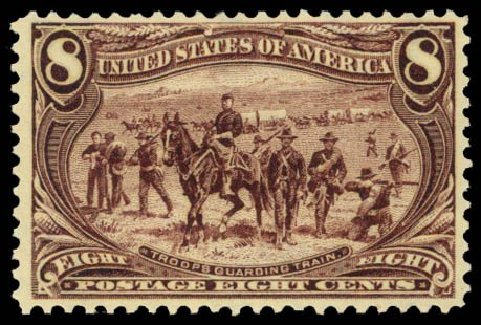 Price of US Stamps Scott Catalogue 289: 8c 1898 Trans Mississippi Exposition. Daniel Kelleher Auctions, Dec 2014, Sale 661, Lot 253