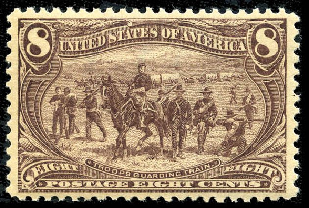 US Stamp Prices Scott Catalogue 289 - 8c 1898 Trans Mississippi Exposition. Matthew Bennett International, Feb 2012, Sale 340, Lot 366