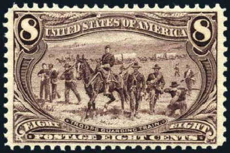 US Stamp Values Scott Catalog 289 - 1898 8c Trans Mississippi Exposition. Harmer-Schau Auction Galleries, Oct 2010, Sale 87, Lot 246