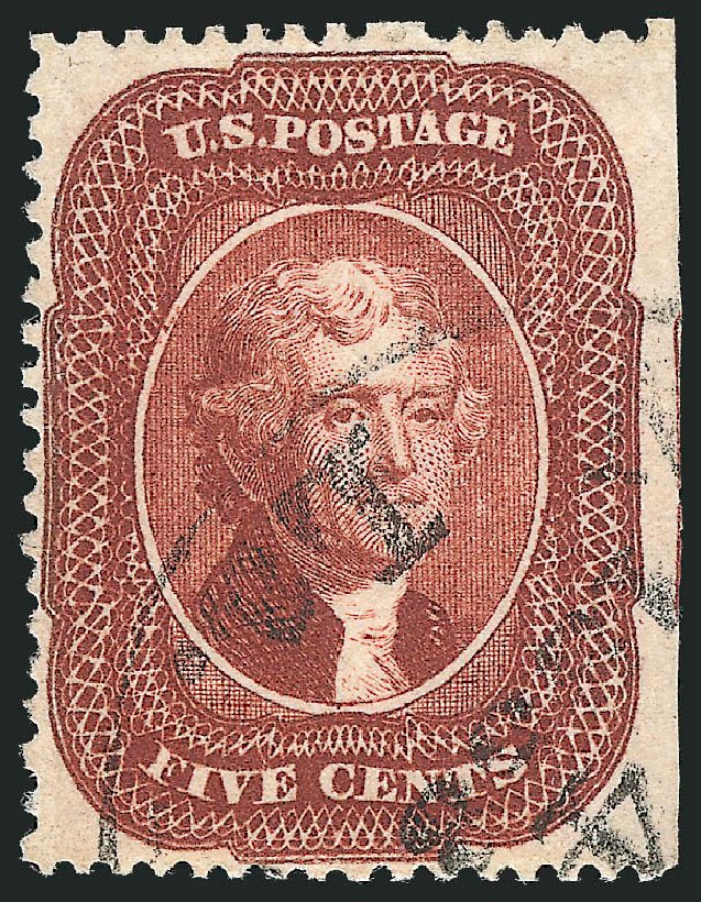 US Stamp Price Scott Catalog # 28A: 1858 5c Jefferson. Robert Siegel Auction Galleries, Jun 2012, Sale 1026, Lot 1179