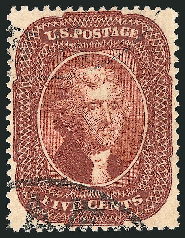 Prices of US Stamp Scott Cat. #28A - 1858 5c Jefferson. Robert Siegel Auction Galleries, Dec 2012, Sale 1037, Lot 1479