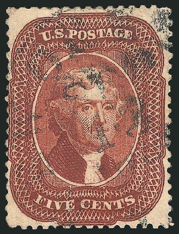 Cost of US Stamps Scott #28A - 5c 1858 Jefferson. Robert Siegel Auction Galleries, Oct 2014, Sale 1082, Lot 349