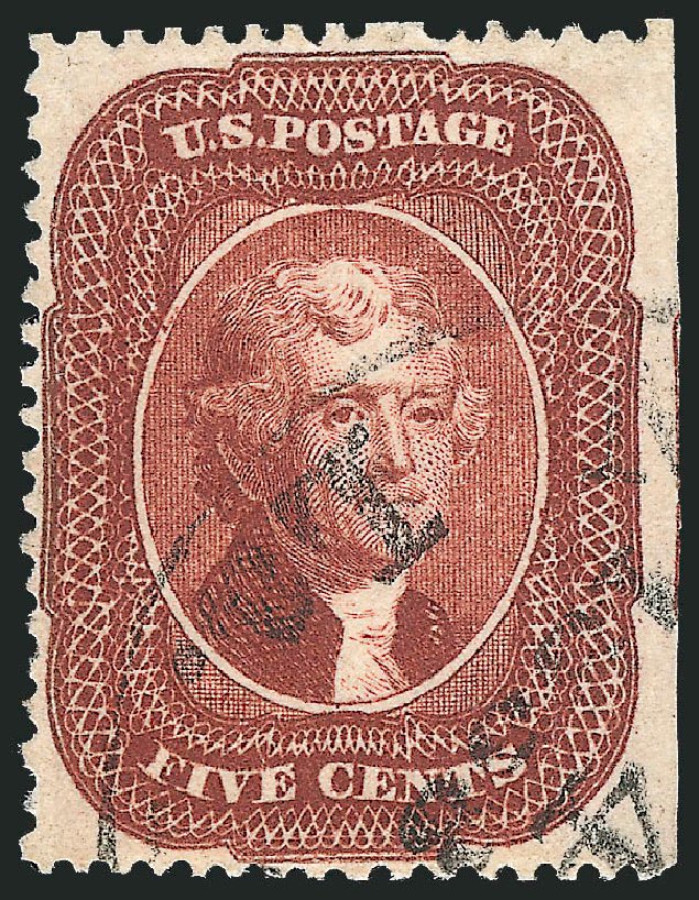 US Stamp Price Scott Cat. 28A - 5c 1858 Jefferson. Robert Siegel Auction Galleries, Mar 2013, Sale 1040, Lot 1241