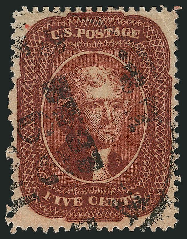 US Stamp Price Scott Catalogue # 28A: 5c 1858 Jefferson. Robert Siegel Auction Galleries, Mar 2014, Sale 1067, Lot 944