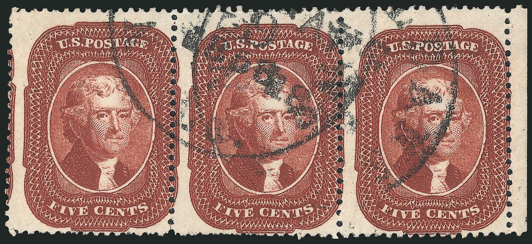 Value of US Stamps Scott Cat. #28A - 1858 5c Jefferson. Robert Siegel Auction Galleries, Nov 2013, Sale 1061, Lot 3435
