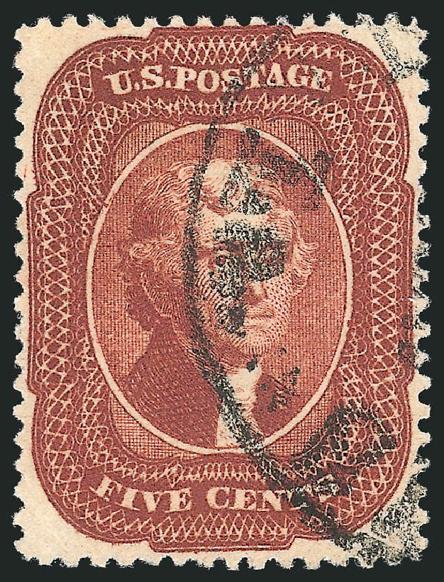 Value of US Stamp Scott Catalog # 28A: 1858 5c Jefferson. Robert Siegel Auction Galleries, Nov 2012, Sale 1034, Lot 56