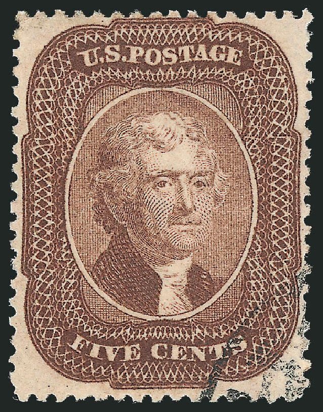 US Stamps Price Scott Catalogue #29 - 5c 1859 Jefferson. Robert Siegel Auction Galleries, Nov 2014, Sale 1084, Lot 3137