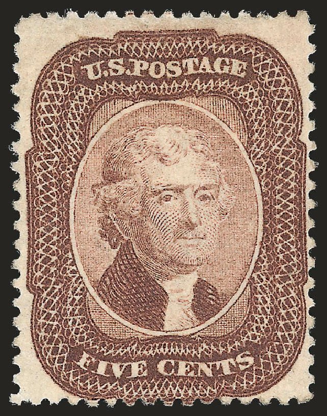 Cost of US Stamps Scott Cat. #29: 1859 5c Jefferson. Robert Siegel Auction Galleries, Sep 2009, Sale 976, Lot 1227