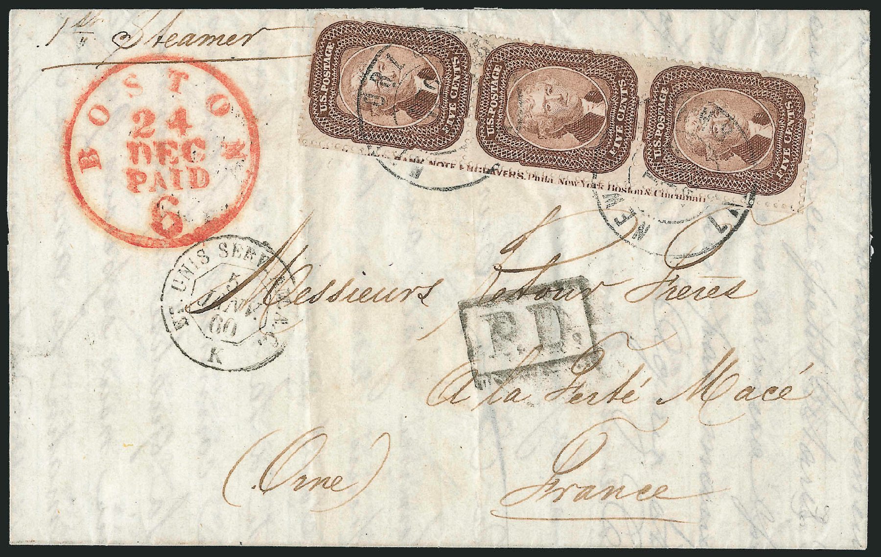 Cost of US Stamps Scott Catalogue #29: 1859 5c Jefferson. Robert Siegel Auction Galleries, Dec 2010, Sale 1002, Lot 3778