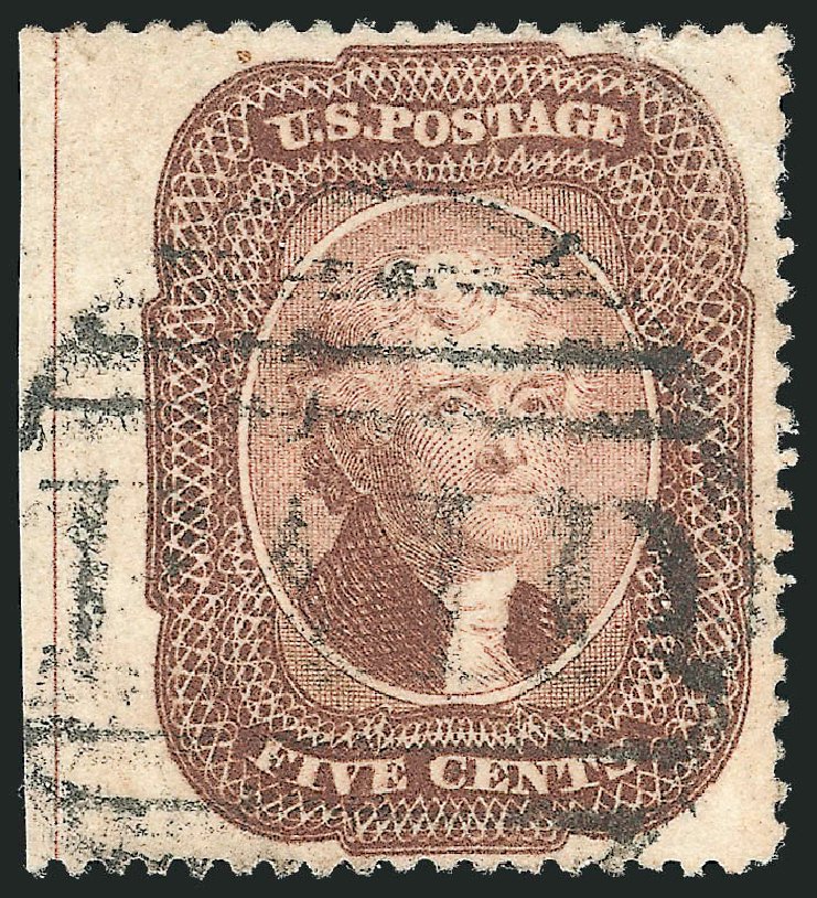 Value of US Stamp Scott Cat. # 29 - 1859 5c Jefferson. Robert Siegel Auction Galleries, Nov 2014, Sale 1084, Lot 3138