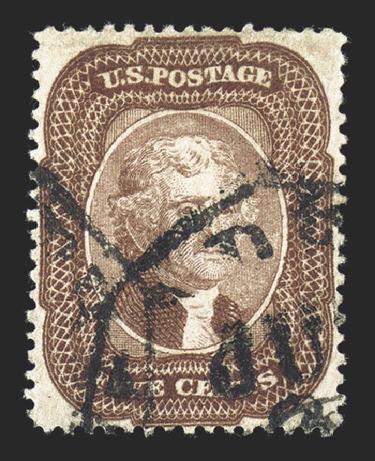 US Stamps Price Scott #29: 1859 5c Jefferson. Spink Shreves Galleries, Nov 2012, Sale 141, Lot 38