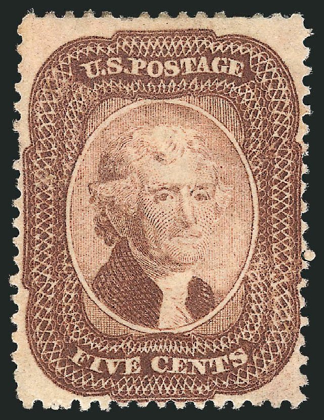 Values of US Stamps Scott Cat. 29: 1859 5c Jefferson. Robert Siegel Auction Galleries, Mar 2012, Sale 1021, Lot 169