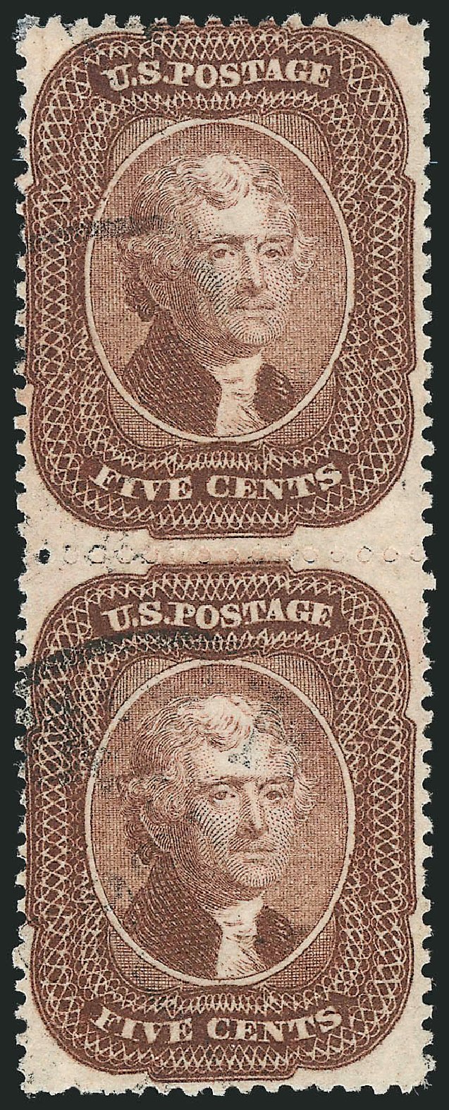 Price of US Stamp Scott Catalog 29: 1859 5c Jefferson. Robert Siegel Auction Galleries, Sep 2014, Sale 1078, Lot 109