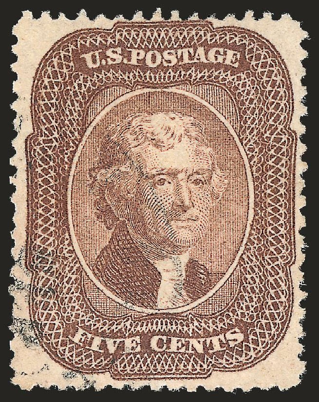 US Stamps Prices Scott Cat. # 29: 5c 1859 Jefferson. Robert Siegel Auction Galleries, Apr 2010, Sale 984, Lot 160