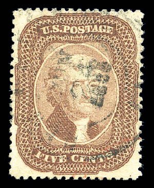Prices of US Stamp Scott #29 - 1859 5c Jefferson. Matthew Bennett International, Sep 2010, Sale 333, Lot 3391