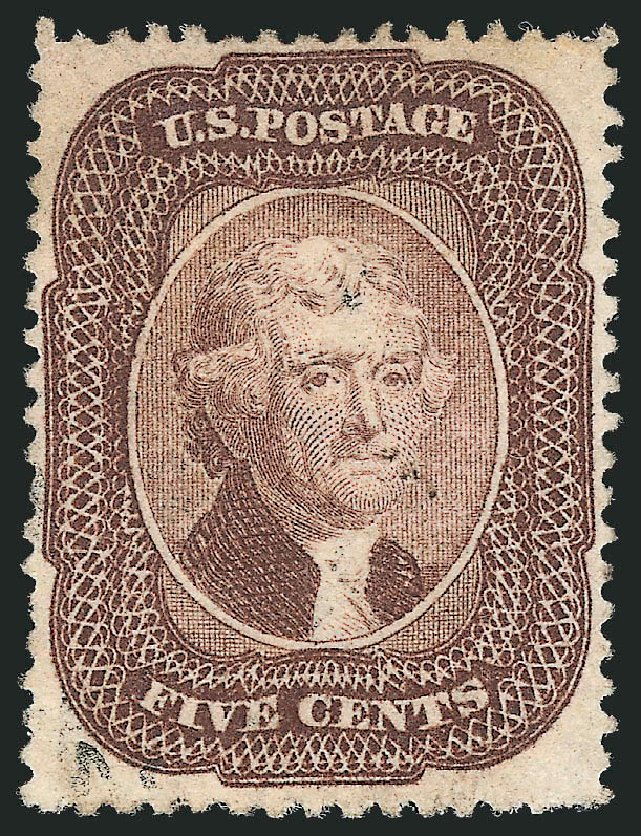 Cost of US Stamps Scott Catalog #29: 1859 5c Jefferson. Robert Siegel Auction Galleries, Jun 2012, Sale 1026, Lot 1181