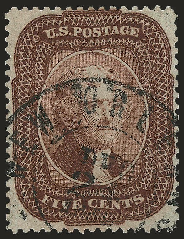 Values of US Stamp Scott Cat. 29 - 5c 1859 Jefferson. Robert Siegel Auction Galleries, Dec 2008, Sale 967, Lot 4131