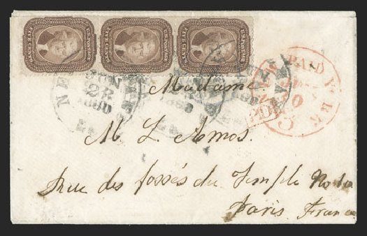 Price of US Stamps Scott Cat. #29 - 1859 5c Jefferson. Spink Shreves Galleries, Jul 2012, Sale 140, Lot 91