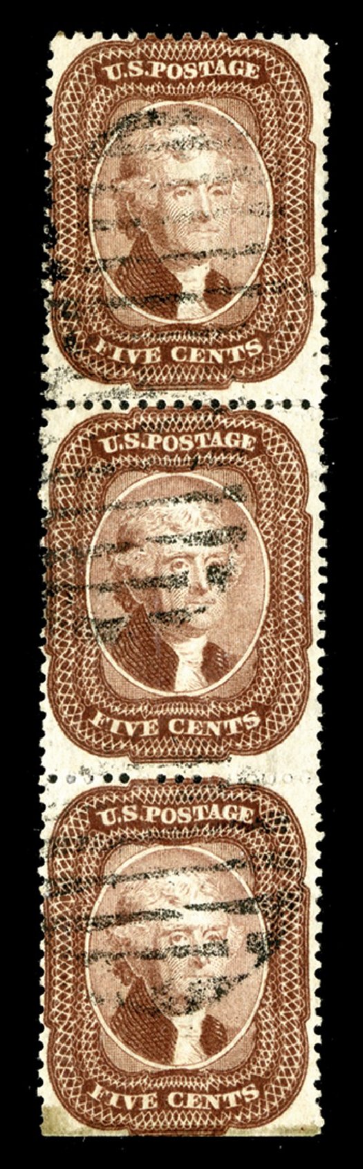 US Stamps Values Scott # 29: 5c 1859 Jefferson. Spink Shreves Galleries, May 2014, Sale 148, Lot 51