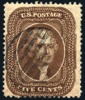 Value of US Stamp Scott Cat. # 29: 5c 1859 Jefferson. Harmer-Schau Auction Galleries, Jun 2008, Sale 78, Lot 1274