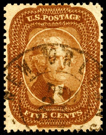 Values of US Stamp Scott 29 - 5c 1859 Jefferson. Matthew Bennett International, Jun 2008, Sale 328, Lot 515