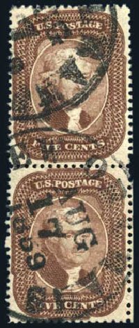 US Stamp Value Scott Catalog #29 - 1859 5c Jefferson. Harmer-Schau Auction Galleries, Jun 2008, Sale 78, Lot 1275