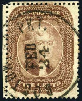 US Stamp Price Scott Cat. # 29 - 1859 5c Jefferson. Harmer-Schau Auction Galleries, Oct 2008, Sale 79, Lot 45