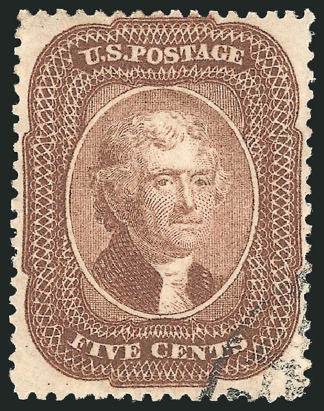 Cost of US Stamp Scott Cat. # 29 - 1859 5c Jefferson. Robert Siegel Auction Galleries, Oct 2008, Sale 963, Lot 355