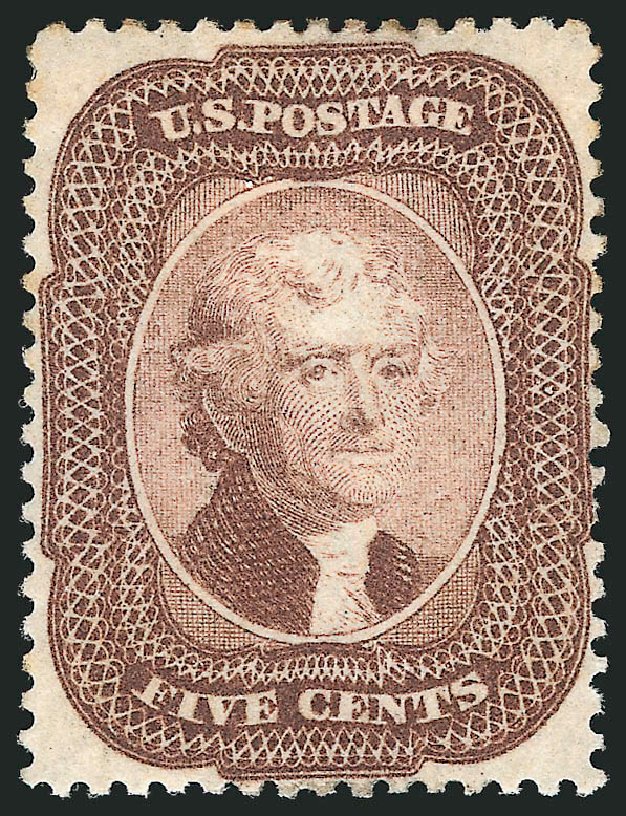 Costs of US Stamp Scott #29 - 5c 1859 Jefferson. Robert Siegel Auction Galleries, Oct 2014, Sale 1082, Lot 352