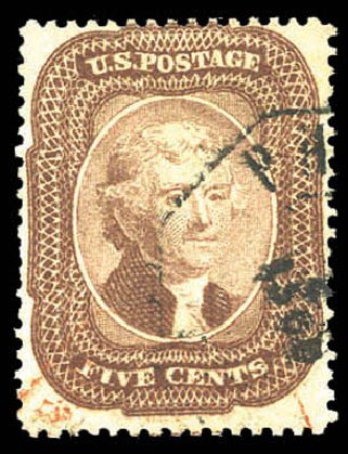 Price of US Stamps Scott Catalogue # 29: 5c 1859 Jefferson. Matthew Bennett International, Mar 2011, Sale 337, Lot 2486