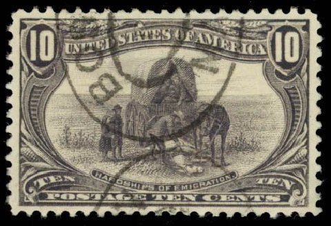 US Stamp Value Scott Catalogue # 290 - 1898 10c Trans Mississippi Exposition. Daniel Kelleher Auctions, Oct 2014, Sale 660, Lot 2277