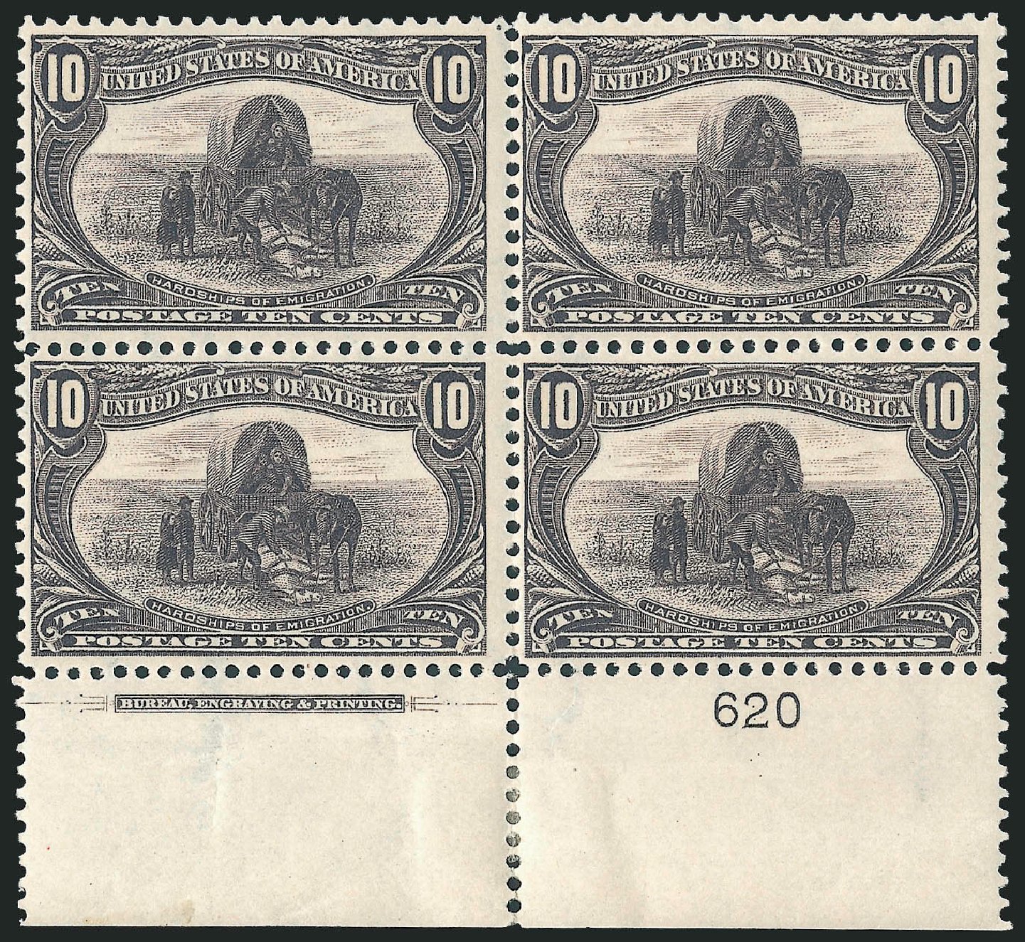 Values of US Stamp Scott Cat. #290: 1898 10c Trans Mississippi Exposition. Robert Siegel Auction Galleries, Apr 2009, Sale 971, Lot 1238
