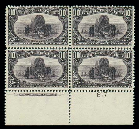US Stamps Value Scott Catalog # 290: 1898 10c Trans Mississippi Exposition. Matthew Bennett International, Dec 2007, Sale 325, Lot 1851