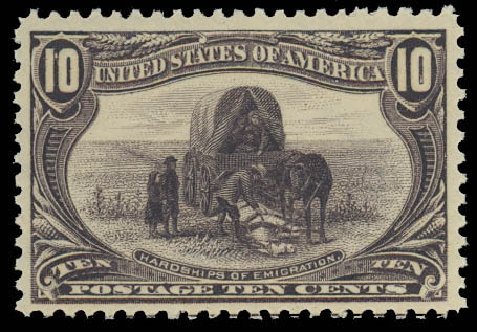 Value of US Stamp Scott #290: 10c 1898 Trans Mississippi Exposition. Daniel Kelleher Auctions, Oct 2012, Sale 632, Lot 1201