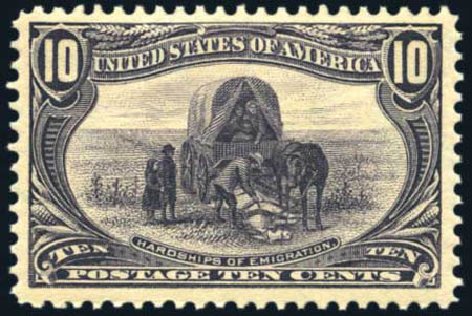 Values of US Stamp Scott #290 - 10c 1898 Trans Mississippi Exposition. Harmer-Schau Auction Galleries, Aug 2011, Sale 90, Lot 1426