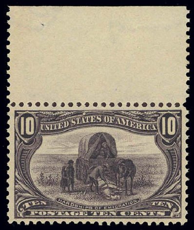 US Stamps Values Scott 290: 10c 1898 Trans Mississippi Exposition. Daniel Kelleher Auctions, Feb 2013, Sale 634, Lot 196