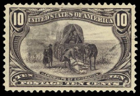 US Stamp Prices Scott Catalogue 290: 1898 10c Trans Mississippi Exposition. Daniel Kelleher Auctions, Oct 2014, Sale 660, Lot 2276
