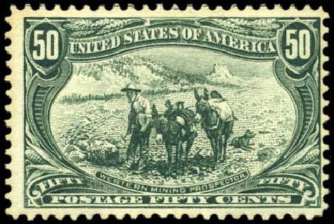 Values of US Stamp Scott 291: 50c 1898 Trans Mississippi Exposition. Harmer-Schau Auction Galleries, Oct 2010, Sale 87, Lot 247