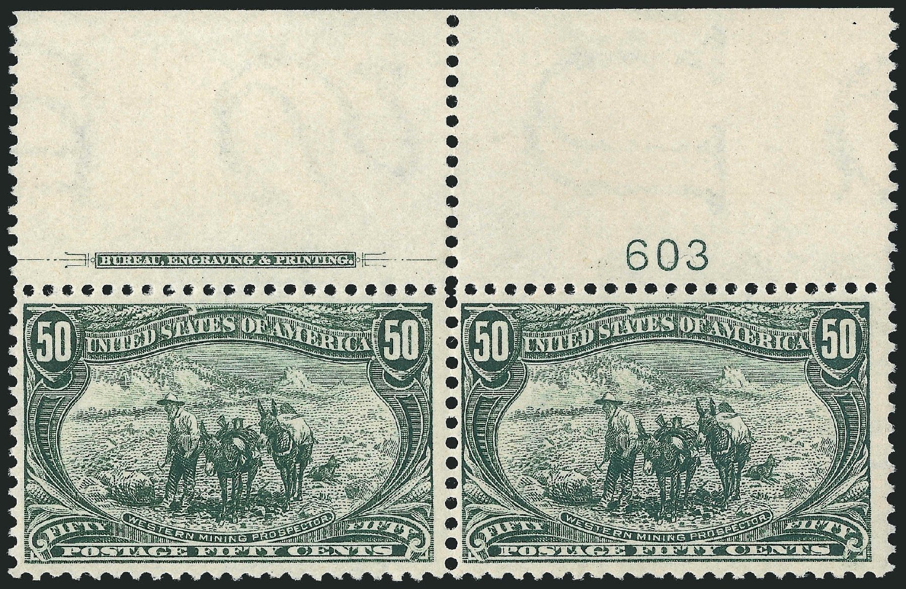 US Stamp Price Scott Catalog # 291 - 1898 50c Trans Mississippi Exposition. Robert Siegel Auction Galleries, Oct 2014, Sale 1082, Lot 427
