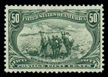 US Stamps Prices Scott # 291: 1898 50c Trans Mississippi Exposition. Matthew Bennett International, Oct 2007, Sale 322, Lot 2138