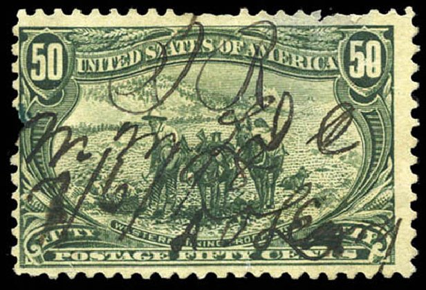 Values of US Stamps Scott Cat. 291: 1898 50c Trans Mississippi Exposition. Matthew Bennett International, Mar 2011, Sale 337, Lot 2748