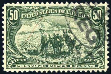 Values of US Stamps Scott Cat. # 291: 1898 50c Trans Mississippi Exposition. Harmer-Schau Auction Galleries, Aug 2011, Sale 90, Lot 1428