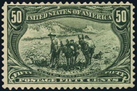 Value of US Stamps Scott Cat. # 291: 50c 1898 Trans Mississippi Exposition. Harmer-Schau Auction Galleries, Oct 2011, Sale 91, Lot 248